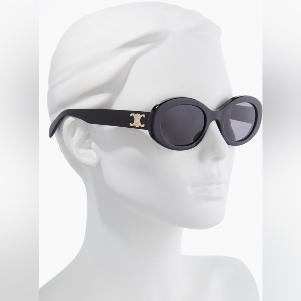 CELINE Triomphe 52mm Oval Sunglasses